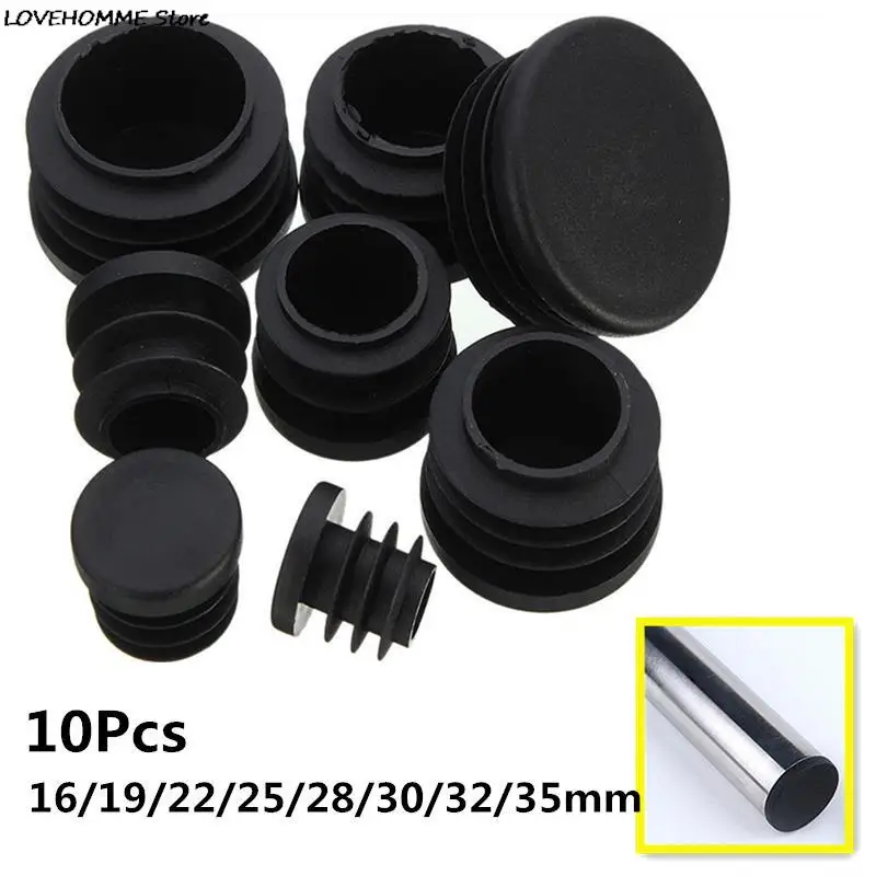 

10Pcs/Lot New Furniture Leg Plug Blanking End Cap Bung for Round Pipe Tube Diameter: 16/19/22/25/28/30/32/35mm Wholesale