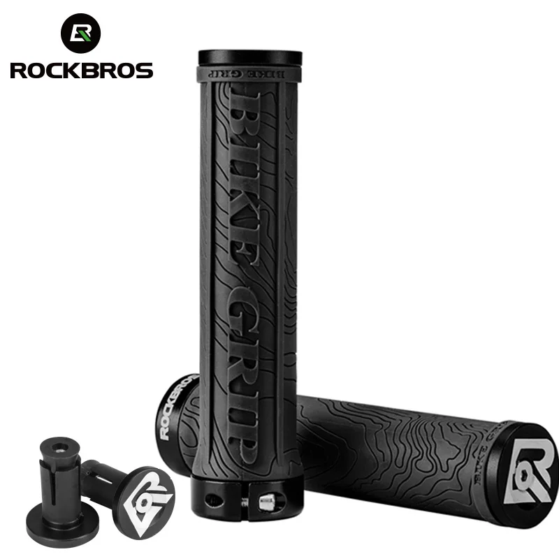 ROCKBROS Bicycle Handles MTB Grips TPR Rubber Mountain Road Bike Handlebar Grips Soft Anti-skid Comfortable Bicycle Accessories