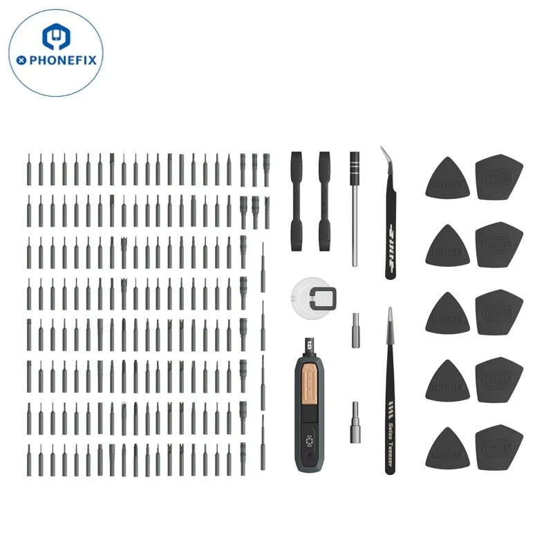 JAKEMY JM-8192 Electric Precision Screwdriver Set 180 IN 1 Multi-function Magnetic Bit for Repair Phone Camera Mini Electronics