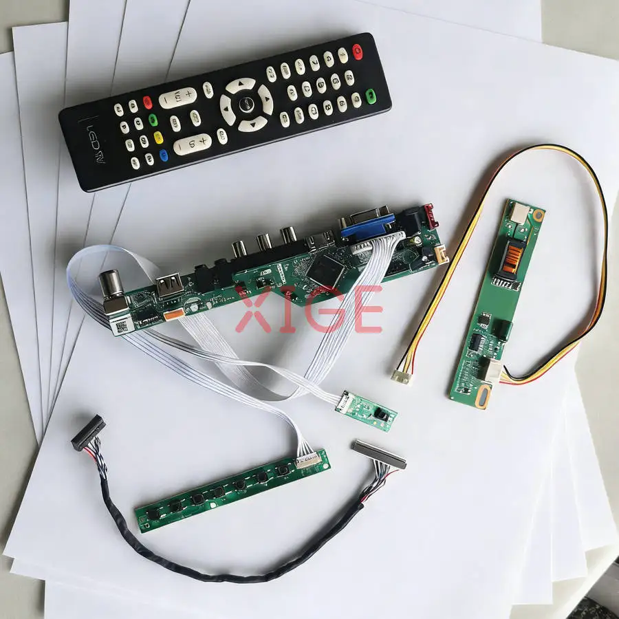 

Плата контроллера Matrix Drive Board для LP150X05 LP150X09 LP150X06 LP150X08 1024x768 1024*768 HDMI+VGA+AV+USB 1CCFL LVDS-30Pin DIY Kit