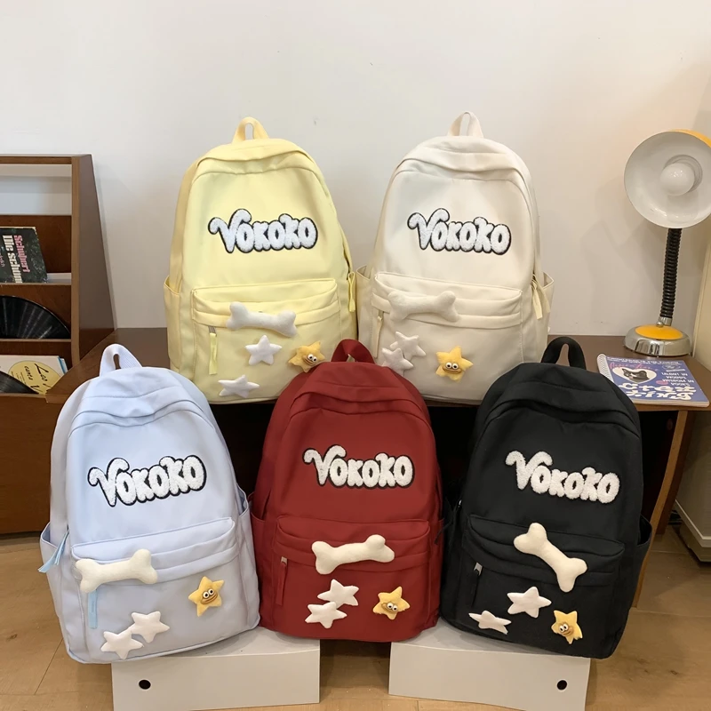 Urocze damskie plecaki wodoodporne z nylonu, plecak szkolny dla uczennic, dziewcząt, kawaii plecak na laptopa i książki, mochilas