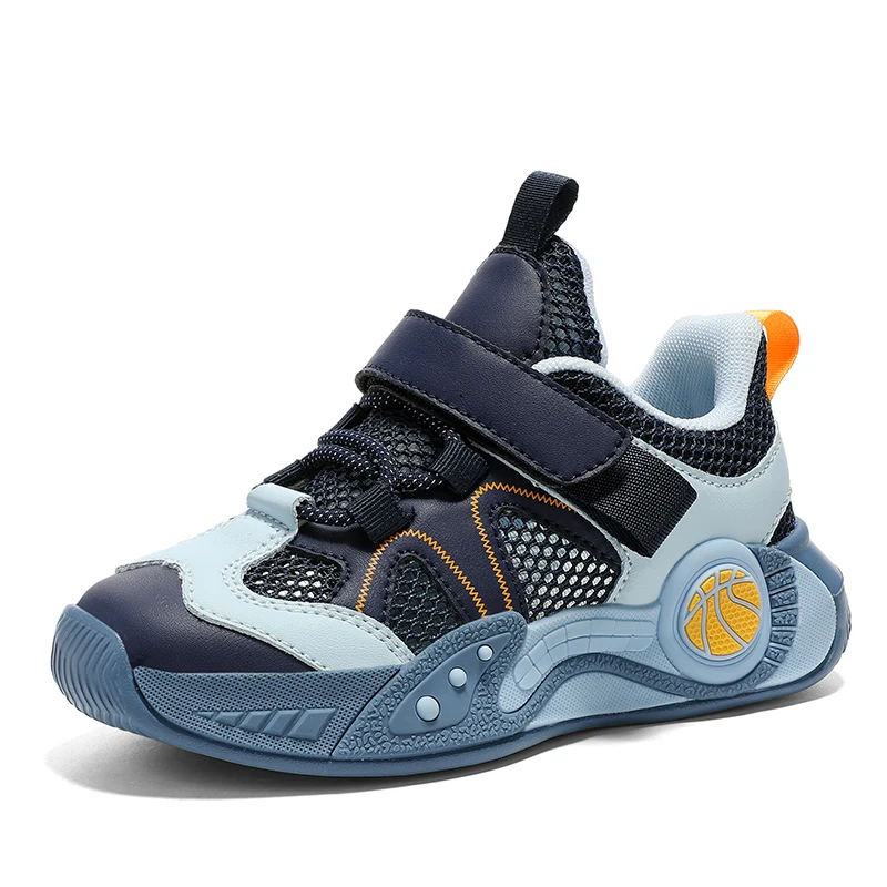 

Boys Daily Summer Running Shoes Mesh Breathable Hollow Design Elastic Sole Anti Collision Toe Wearproof Sport Shoes