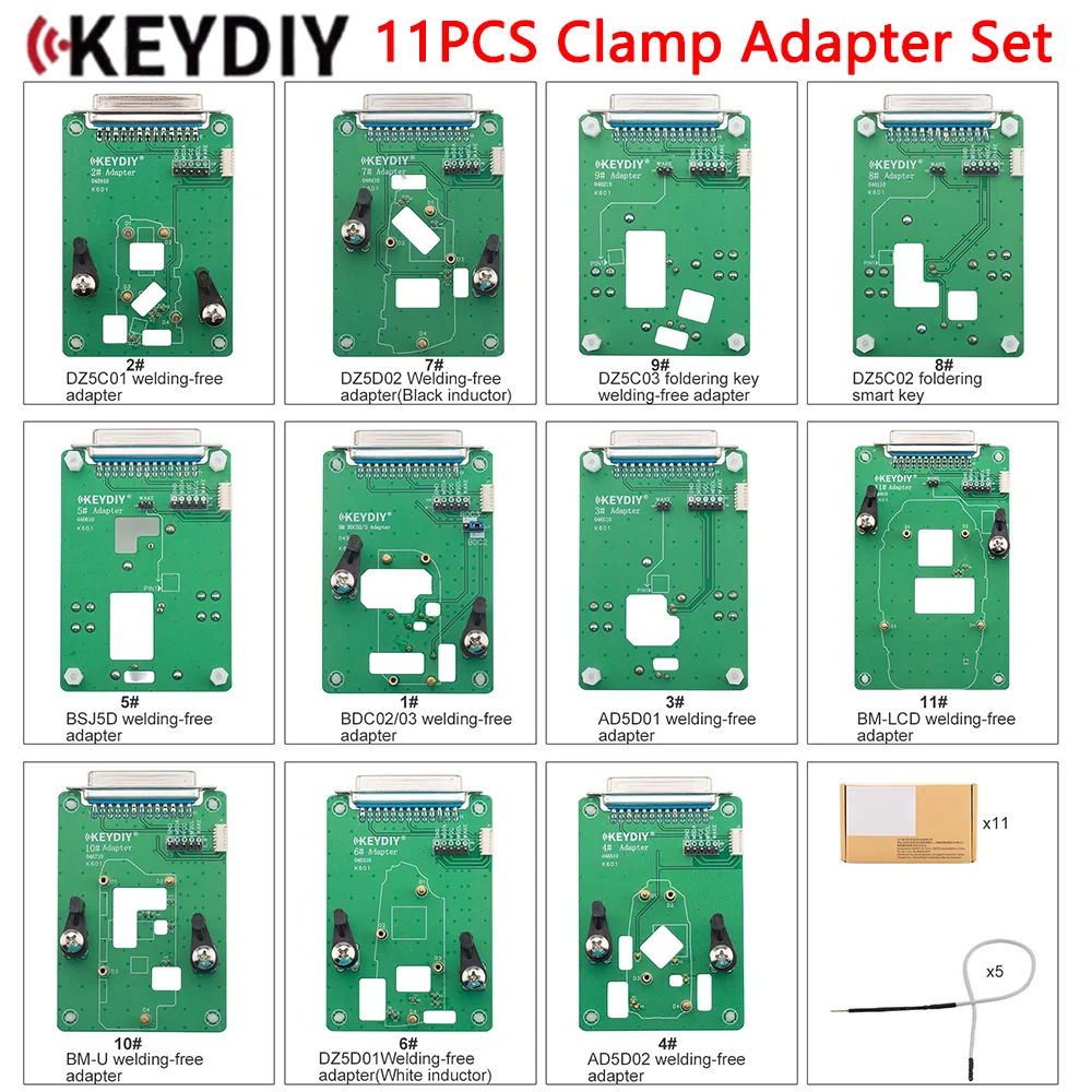 KEYDIY Interface Board Adapter Set For BMW BDC2 BDC3 BCP VAG MQB49 5C 5D Add Key Solder-Free Clamp Adapter Kits For KD-X4 KD-MAX