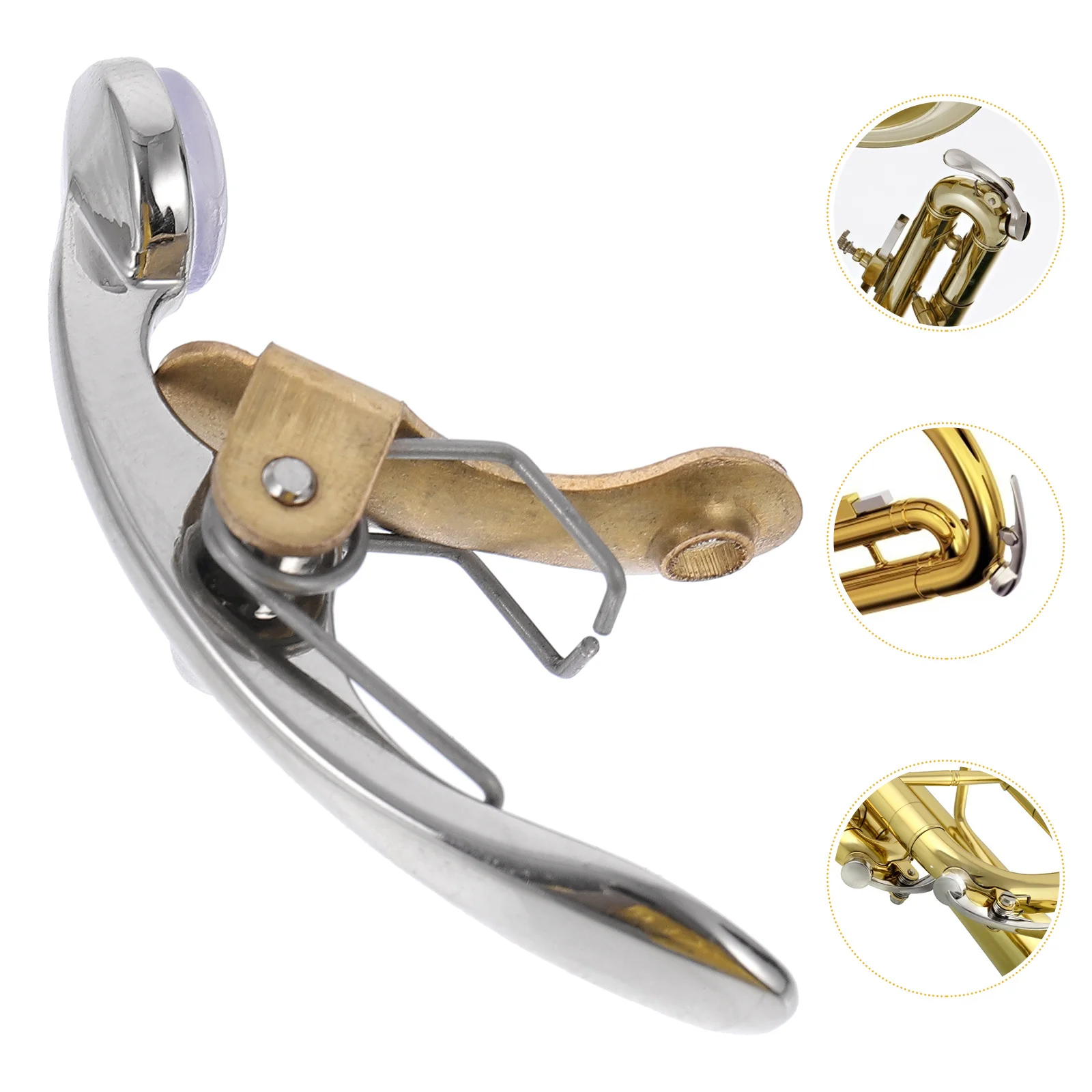 

1 pc Trumpet Watergate Key High Quality Copper Silicone Durable Easy Install Replacement Small Portable Drain Tool For Trumpet