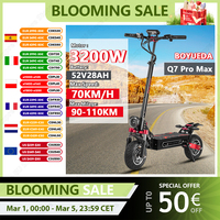 BOYUEDA Q7Pro Max E-Scooter 3200W Dual Motor 52V28AH Battery NFC Activated App Control Escooter Silent Tires Electric Scooter