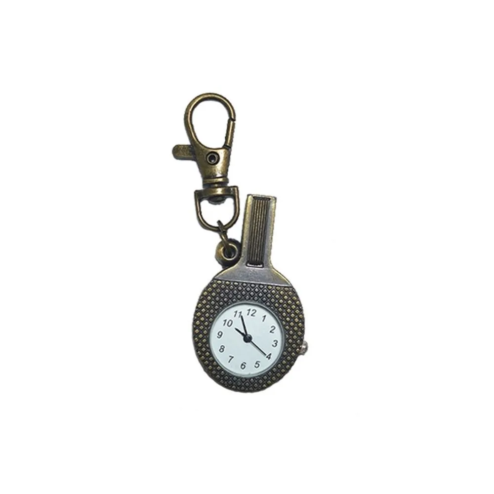 Vintage Design Pocket Watch Quartz Movement Durable Keychain Watch Lightweight Retro Creative Quartz Watch Gift Collection