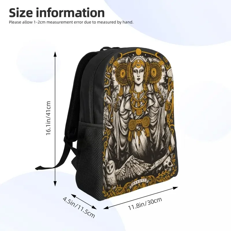 Customized Iberian Hecate goddess backpack men women fashion bookbag for school college goth occult Halloween witch bags