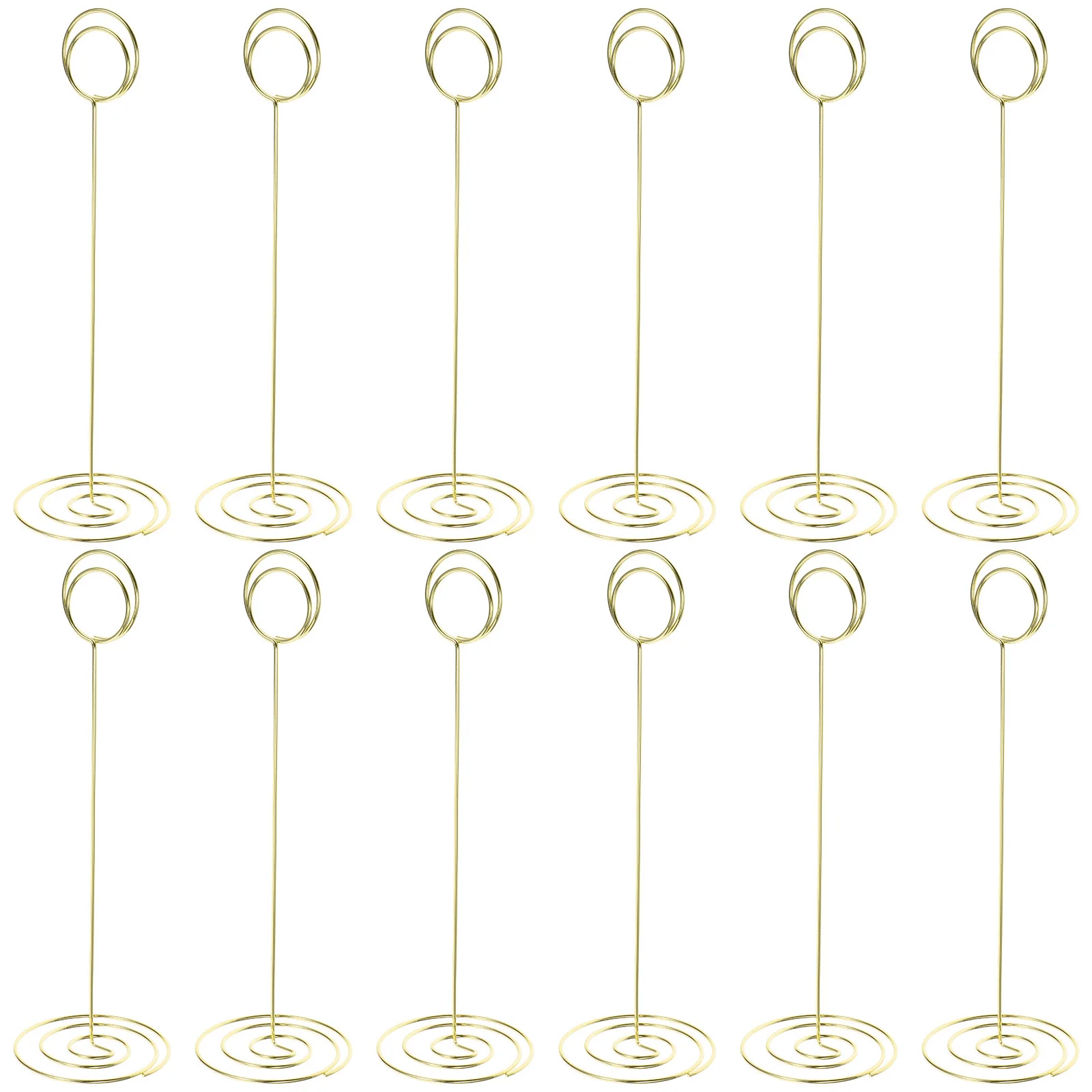 

12 Pcs Note Folder Mini Place Card Holder Placement Clip Photo Holders for Tables Iron Cute Number Decorative
