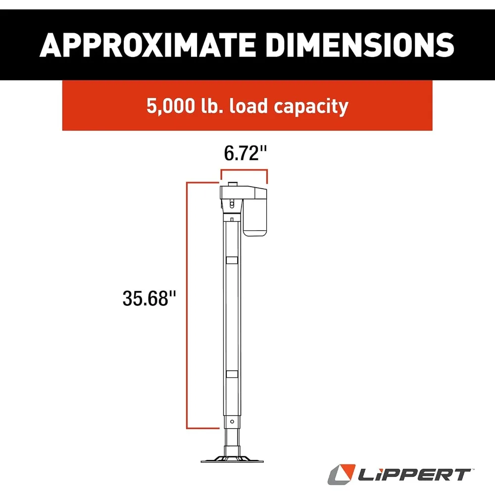 

3.0 Automatic 5th Wheel RV Leveling System Front Hall Effect Jack for Right or Left Leg Replacement with 5,000-lb.