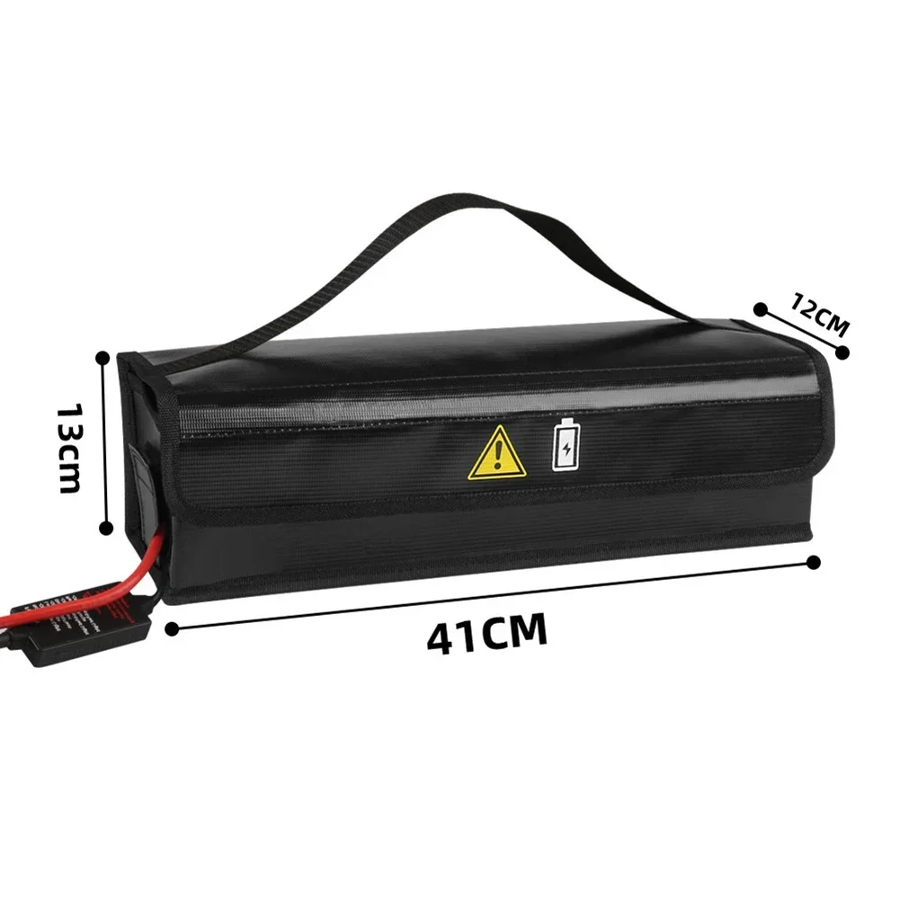 1pc Borsa di stoccaggio portatile ignifuga Borse di stoccaggio di sicurezza Lipo a prova di esplosione resistenti al fuoco per batteria EBike