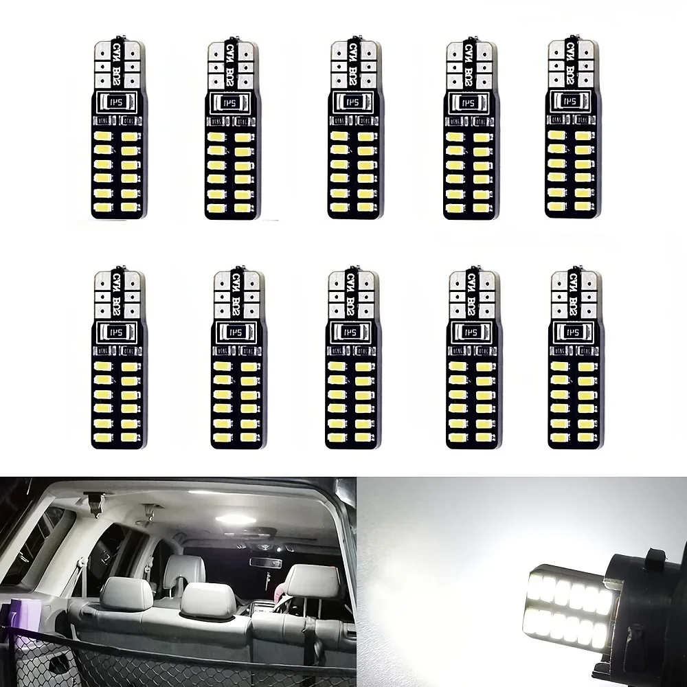 2/6/10pcs DC12V Car T10 LED 194 168 W5W 3014 SMD 24 LED Auto Clearance Light Parking lamps Side Light Bulb