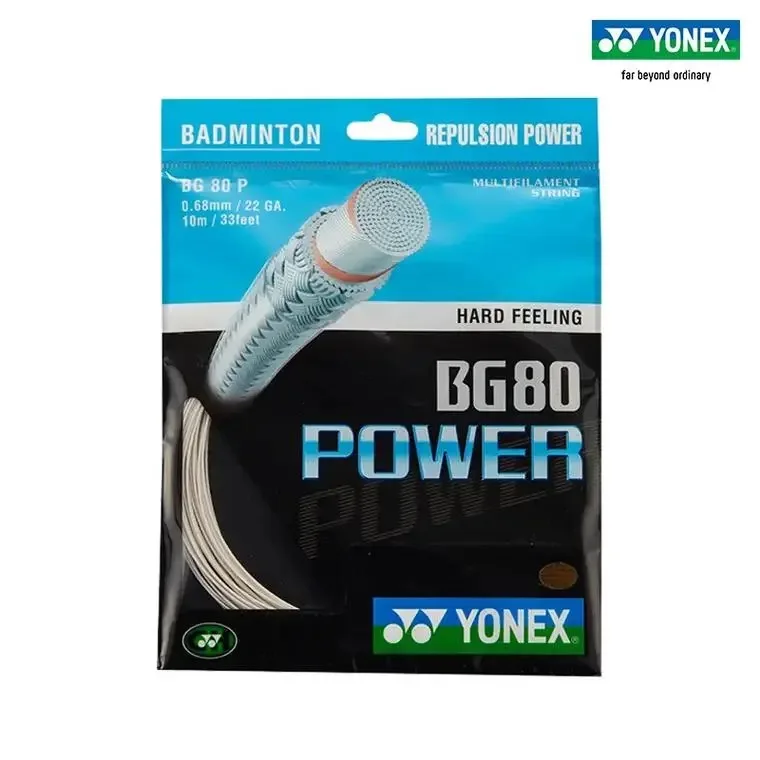 Yonex Badminton Racket Strap String BG80 POWER (0.68mm) Endurance Training Badminton String