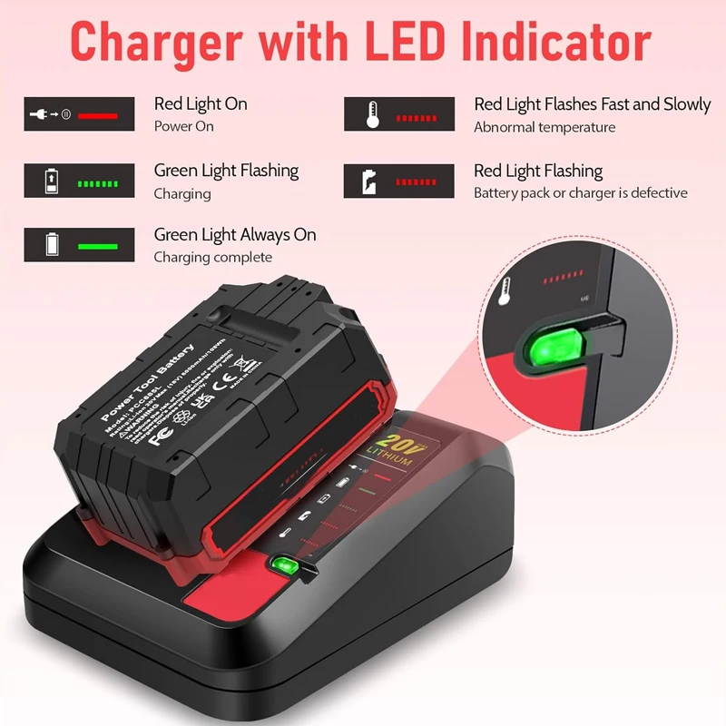 

Зарядное устройство для литий-ионного аккумулятора, быстрая зарядка для Black and Decker 10,8 В, 18 В, 20 В, модель LBXR20 LBXR20B ASL186K ASL188K, инструменты 2A, 100-240 В
