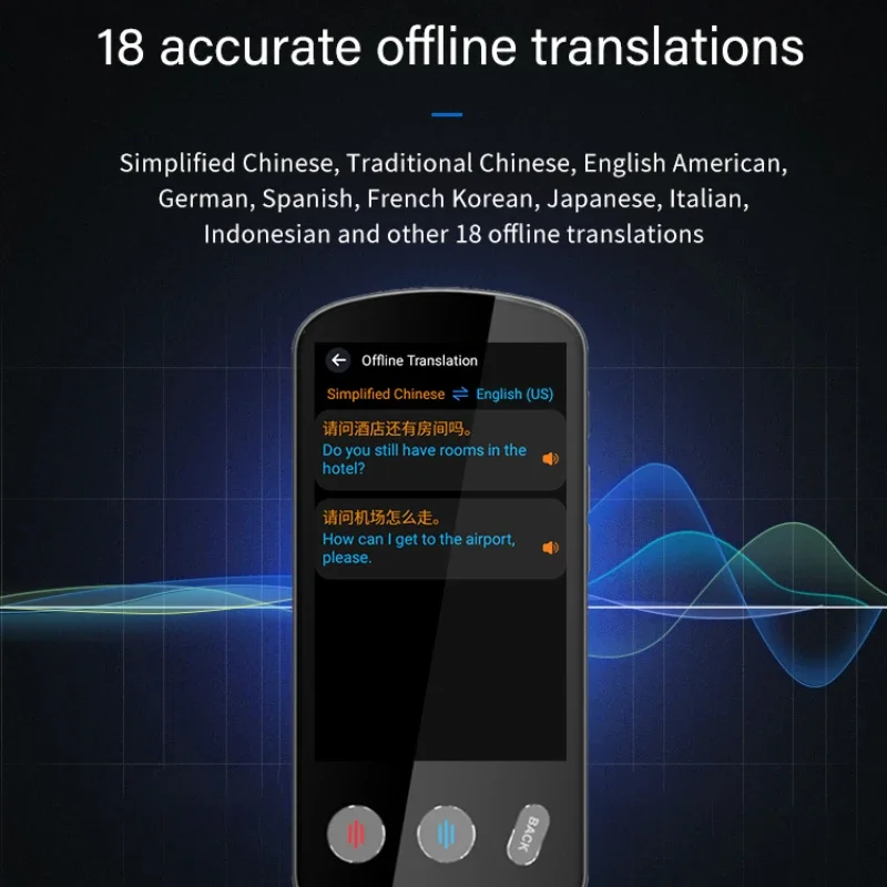 Smart Instant Voice Offline Machine P60 Support 138 Languages Real Time Multi-Languages Tool Portable Translation 2024 Hot Sale