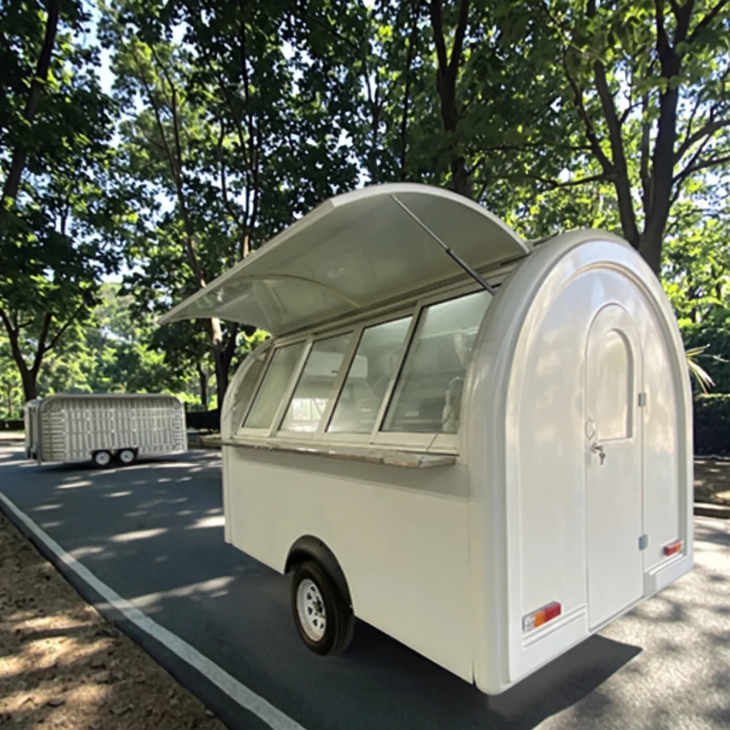 Custom Pattern and Size Fast Street Mobile Round Food Trailer With CE Certificate Sale