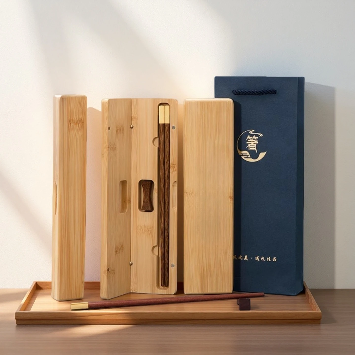 

Wooden Chopsticks Single Portable High-grade Chinese Creative Gift Characteristic Chopsticks Travel Camping Bamboo Box Set
