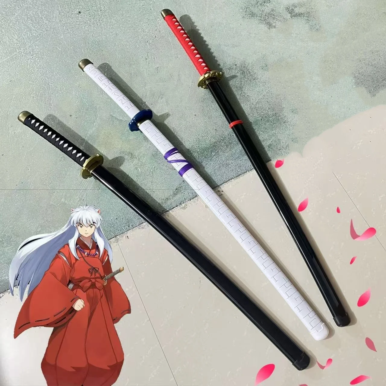 

100 см косплей аниме Inuyasha Sesshoumaru Tessaiga Tenseiga Bakusaiga деревянный меч костюм вечерние реквизит для сценического шоу подарок