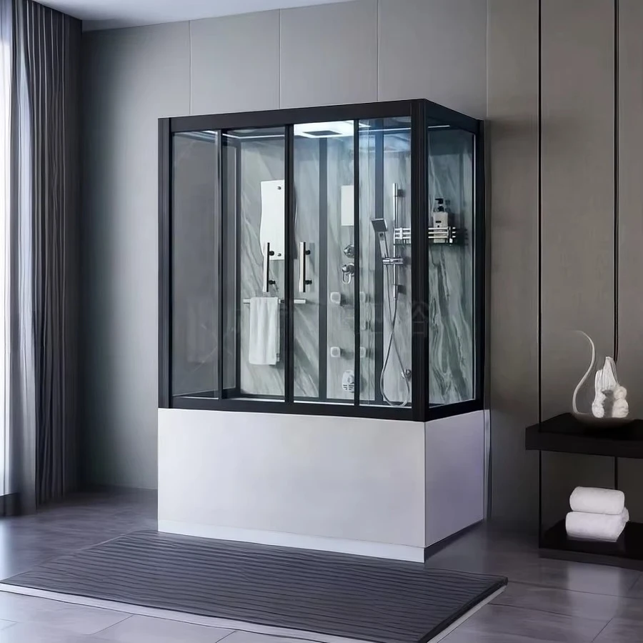Prefabricated Bathroom Steam Bath Shower Set Water Therapy Cabin Whirlpool Bath Tub Multi Functional Shower Steam Room