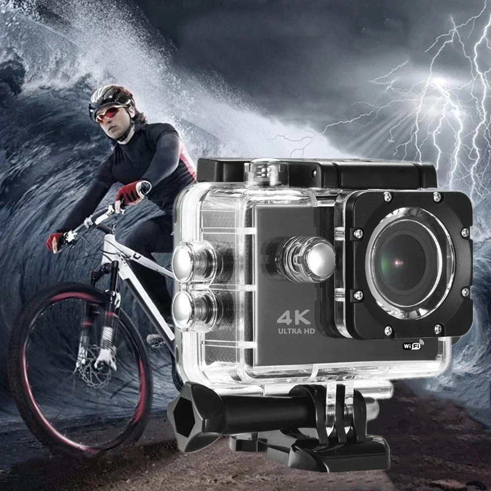 

Ultra HD 4K Action Camera 30fps/170D Underwater Helmet Waterproof 2.0-inch Screen WiFi Remote Control Sports go Video Camera Pro