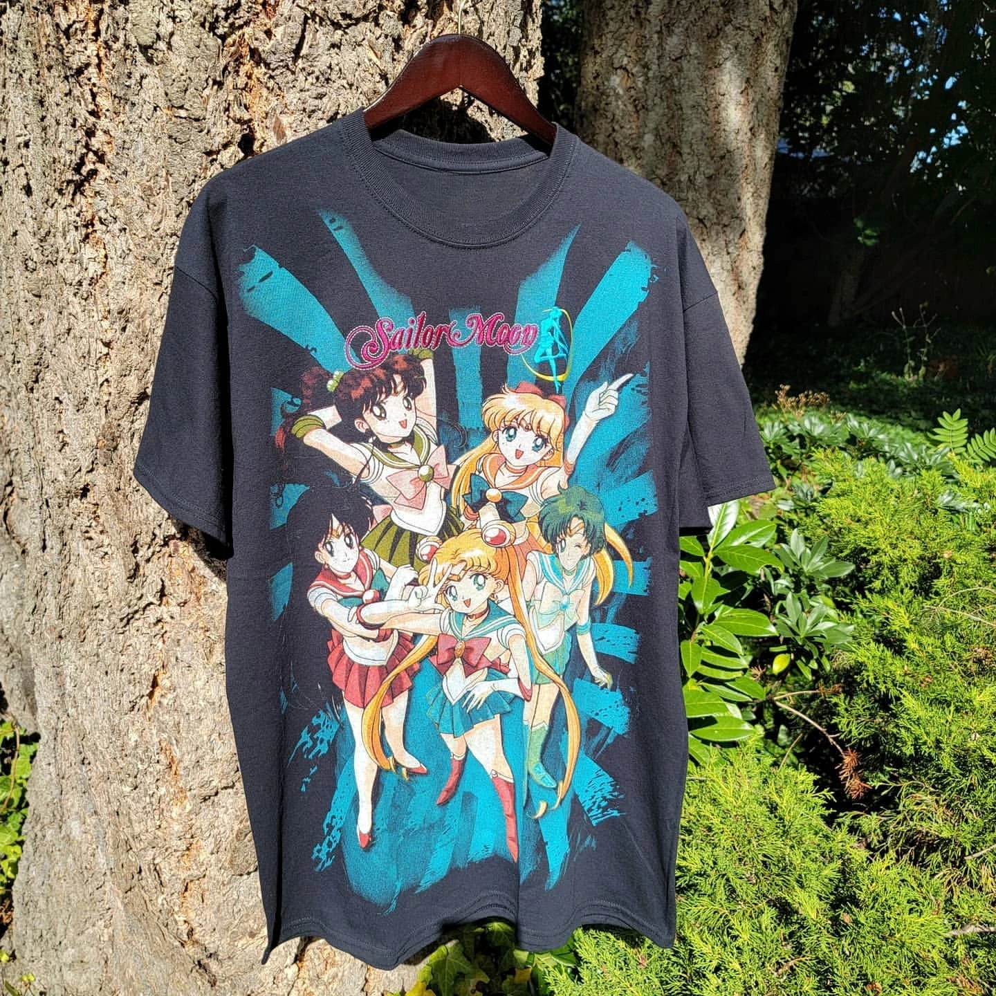 Pretty Soldier Sailor Moon Shiroi Ice Moon Retro Short-Sleeved Cartoon T-Shirt Vtg