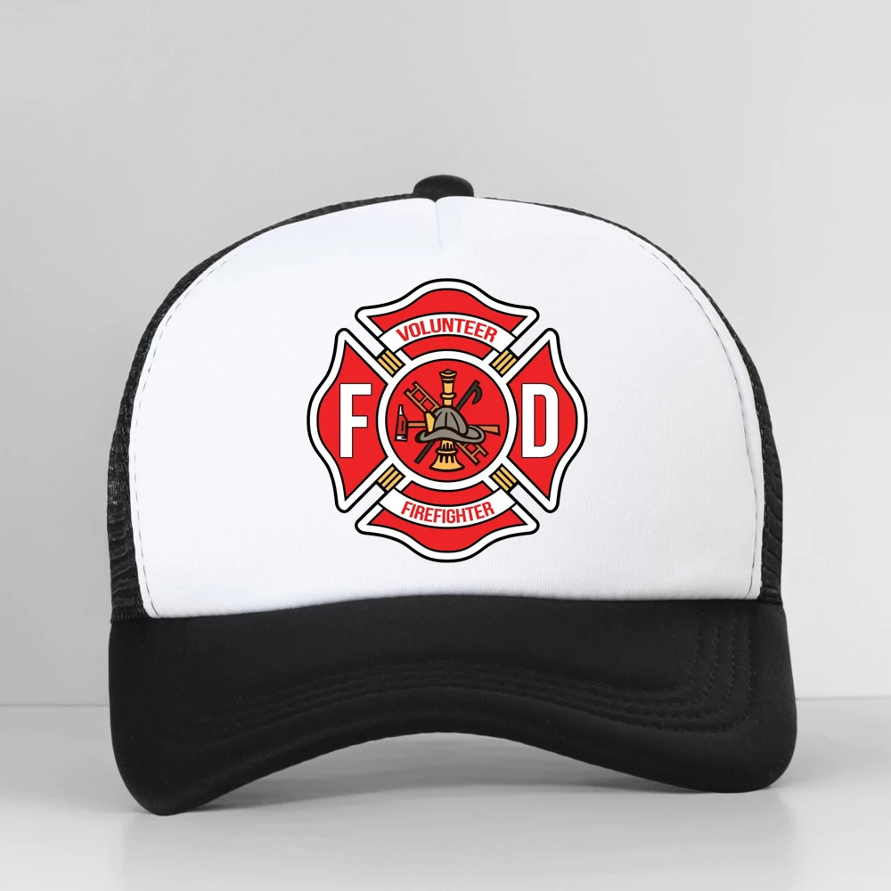 

Firefighter Life Saver mesh Breathable Baseball Cap Fashion Fire Department Outdoor Adjustable Snapback Hat Gorras