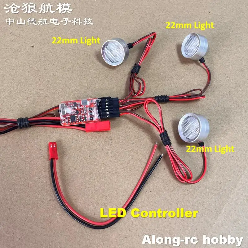 RC Airplane Hobby Plane Part Adjustable Brightness Navigation Lights Controller 13mm 22mm LED  for DIY Upgrade RC Model Aircraft