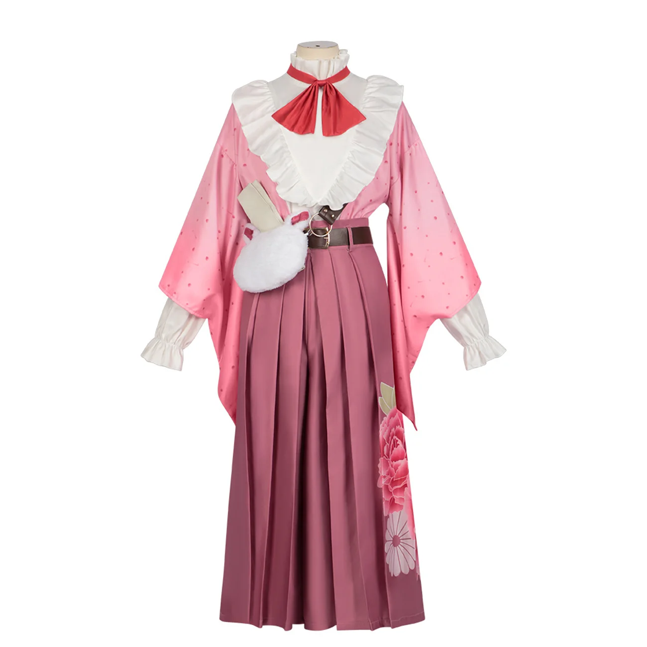 Anime Cos Kamado Nezuko Cosplay Costume Party Uniform Full Set Kawaii Female Suit