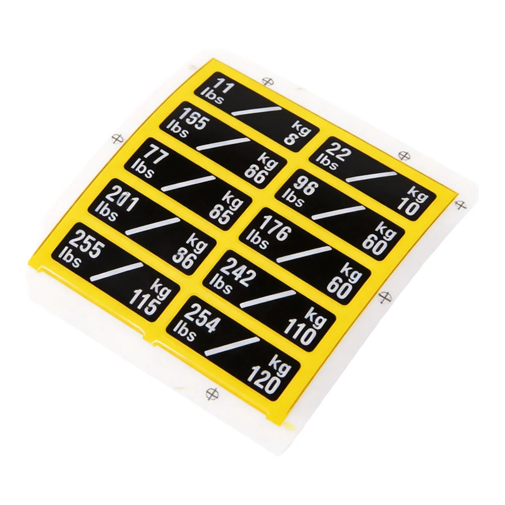 Weight Identification Stickers for Fitness Machines Help Users Identify Weights Quickly and Safely During For Workouts
