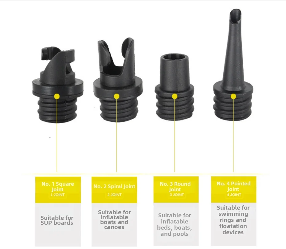 

Адаптер для быстрой накачки 4-в-1: быстрое надувание шин автомобиля, надувных лодок, матрасов, диванов за 10-15 минут, с герметичным соединением из сплава
