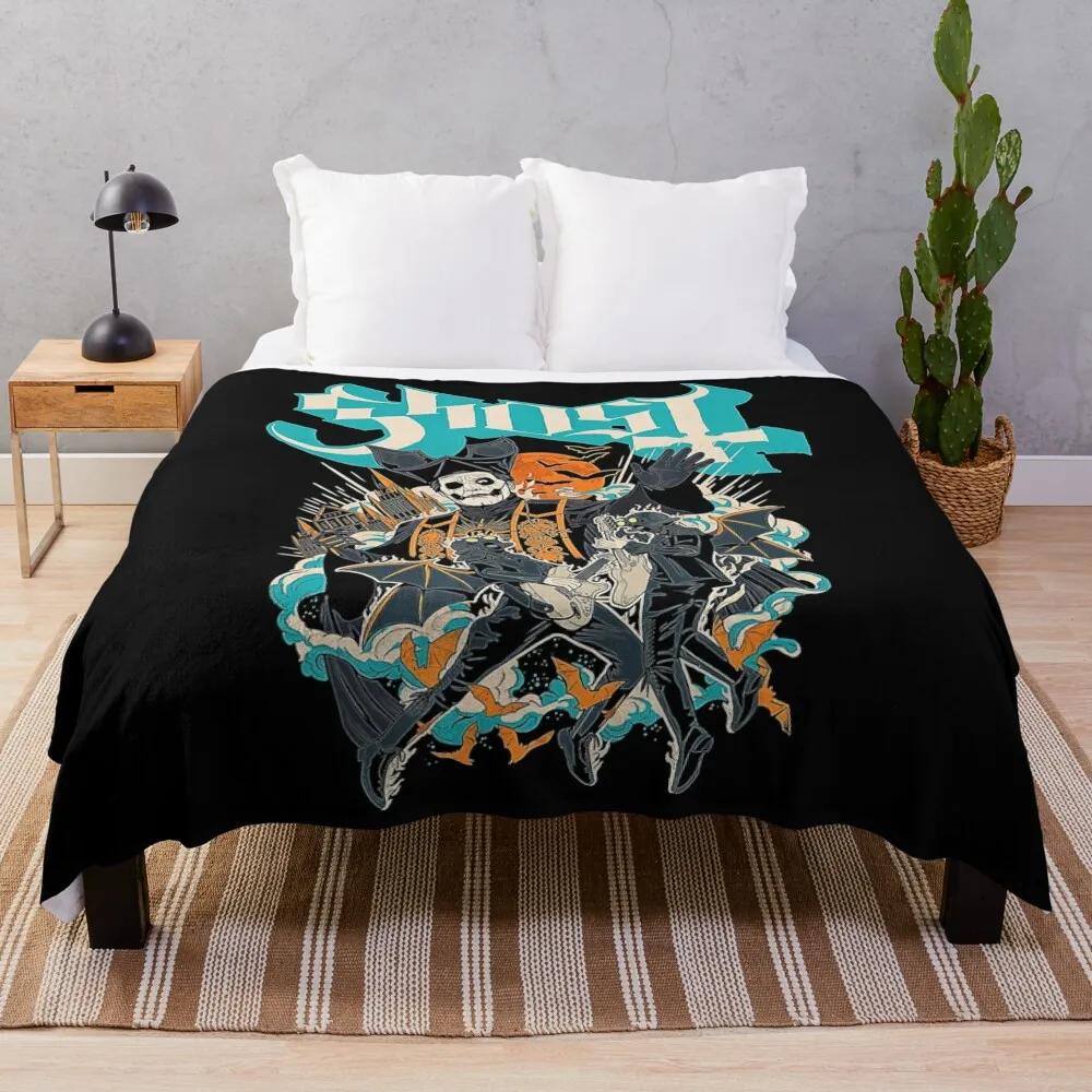 

Ghost - Impera Logo Throw Blanket Soft Sofa Quilt Blankets