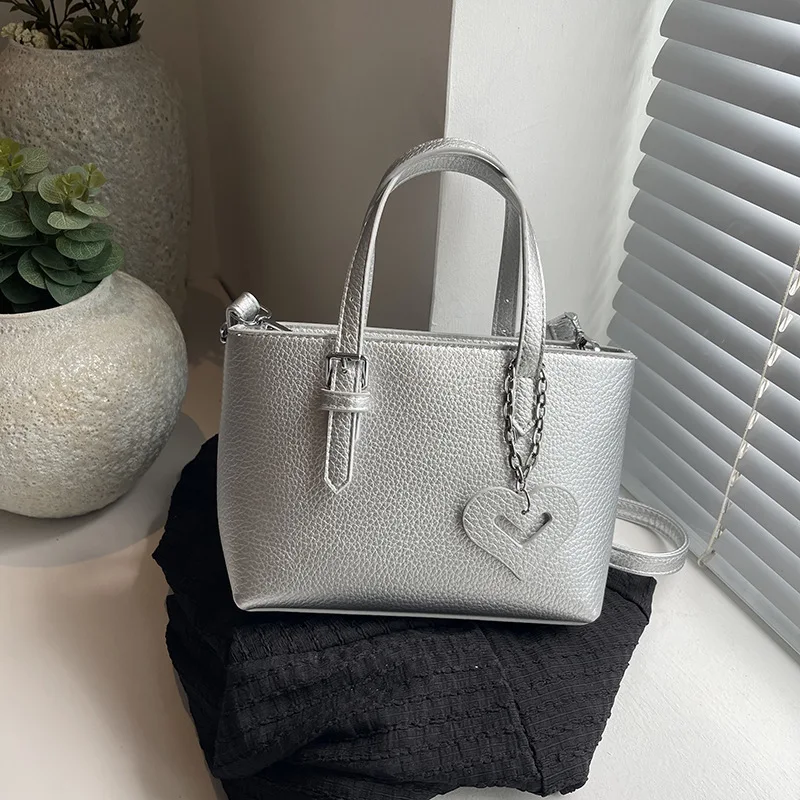 

2025 new lychee patterned soft water bucket bag, vegetable basket bag, niche texture handbag, versatile single shoulder crossbod