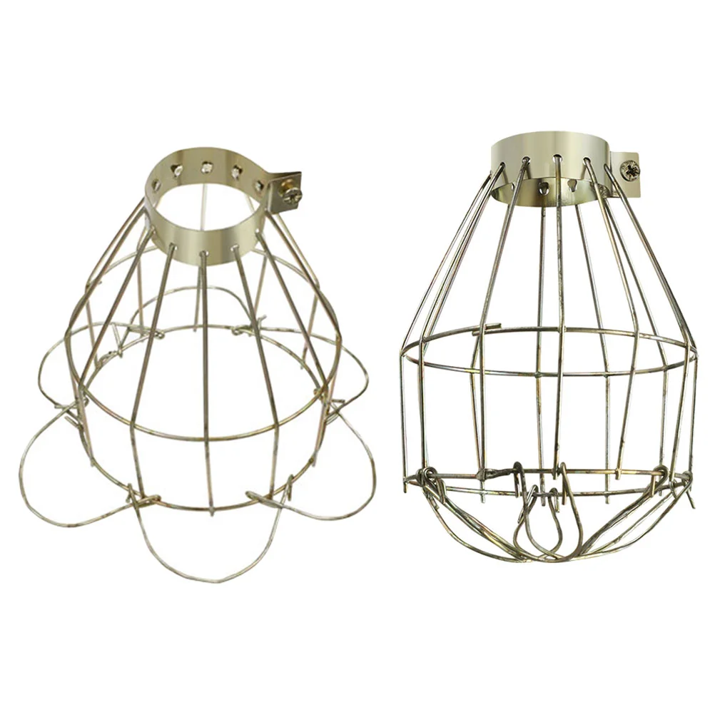 2 Pcs Light Bulbs Lampshade Ceiling Fan Metal Guard Protection Net Wire Cover Shades Clip