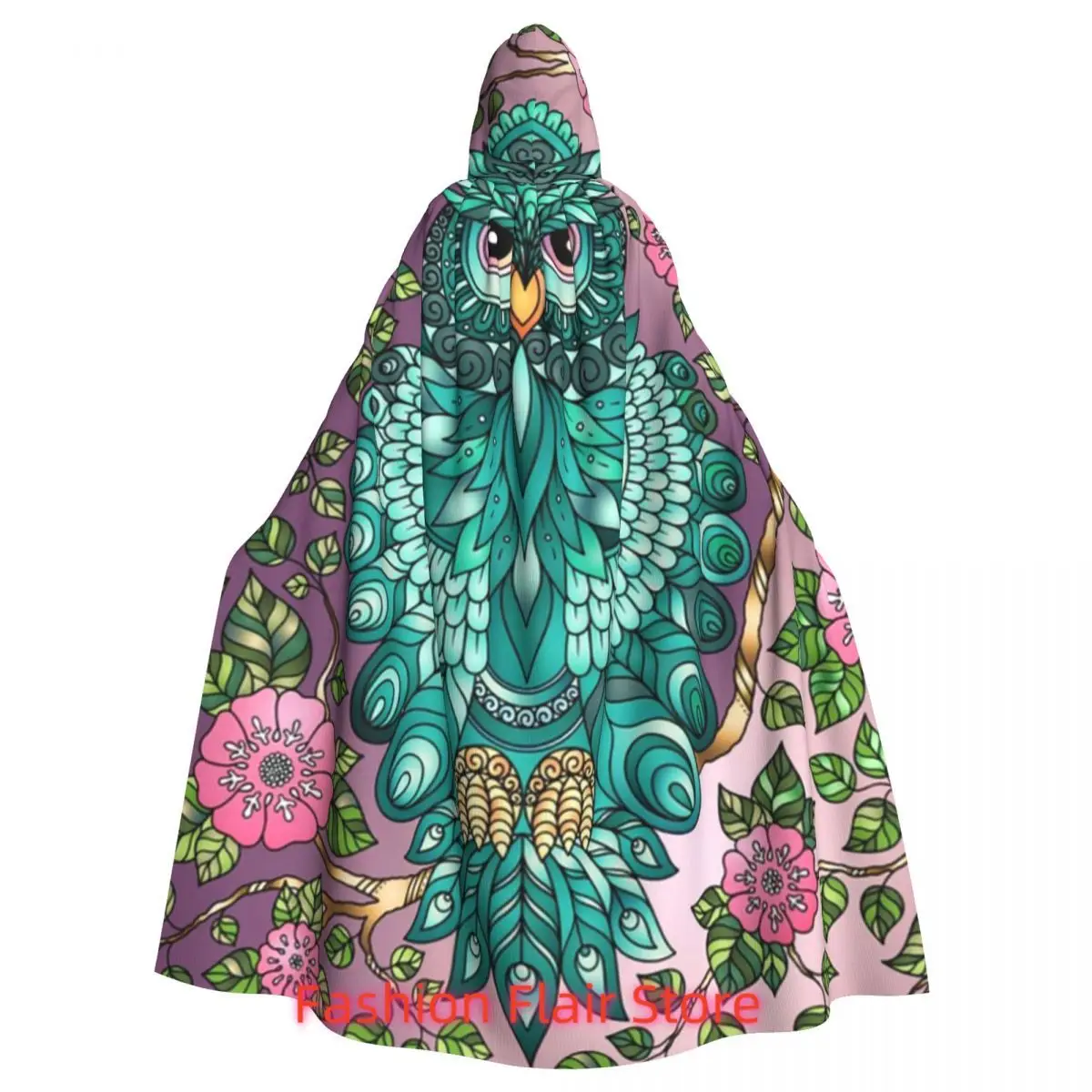 

Мандала Сова Длинный Плащ С Капюшоном Ведьма Средневековый Костюм Косплей Накидка Хэллоуин Вампир Взрослый Унисекс