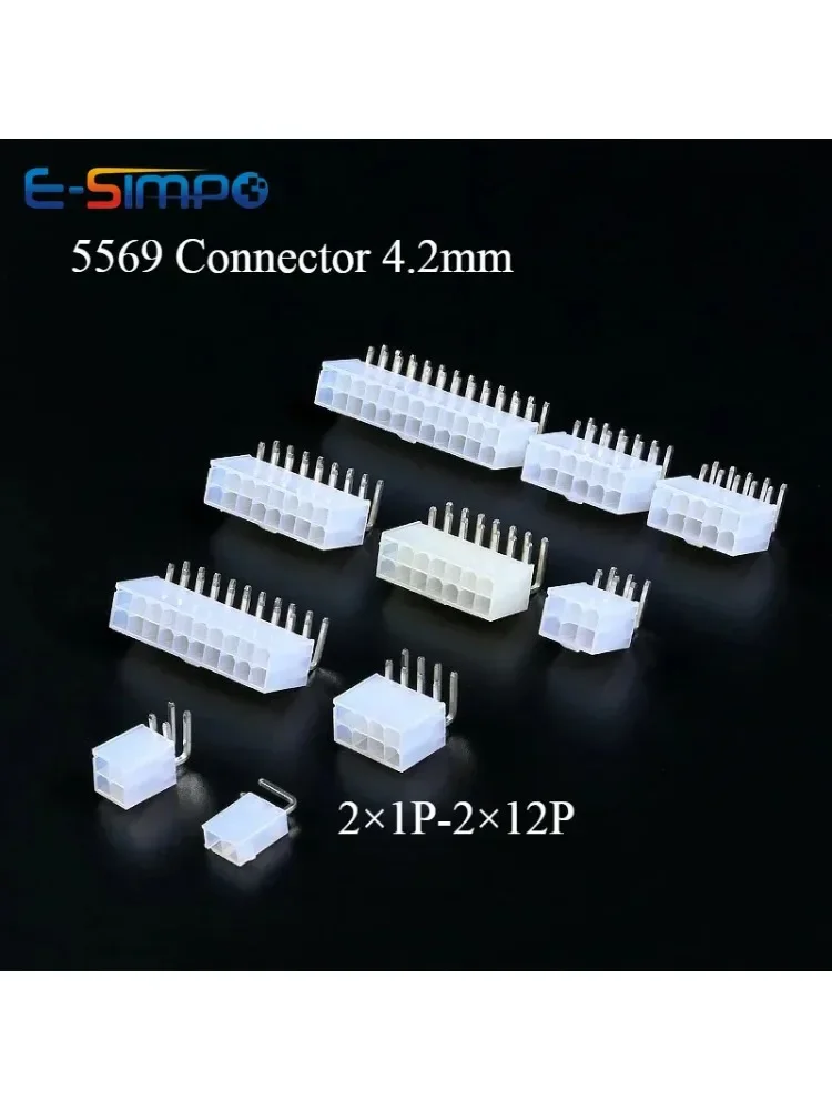10 pièces Molex 4.2mm 5557 5569 Angle droit/droit automobile plaquette femelle broche prise 2-24 broches AW A 39291028 connecteur de voiture/ordinateur