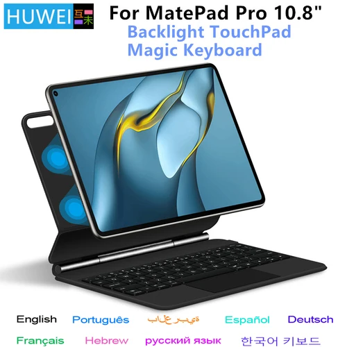 Imagen 1 del producto HUWEI-teclado mágico Folio para Huawei MatePad Pro 10,8 "", Mate Pad Pro 10,8"", funda para tableta, diseño flotante inteligente, cubierta para teclado