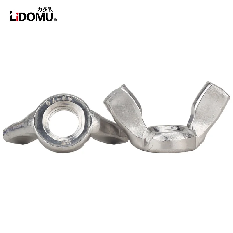 stainless steel 304 wing butterfly nut hand-twisted crook butterfly nut white zinc plated M3M4M5M6M12 wing nuts