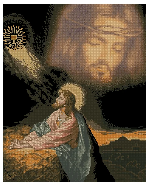 Christ Black canvas 18CT16CT 14CT Unprinted Top Quality Cross Stitch Kits Embroidery Art DIY Handmade Needlework Home Decor