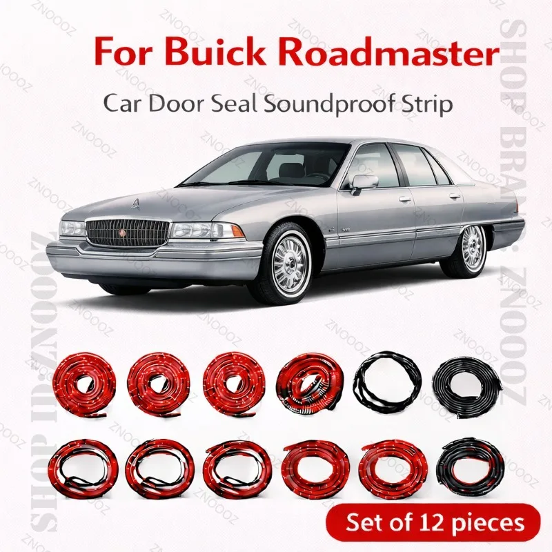 

For Buick Roadmaster Car Door Seal Strip Rubber Double Layer Soundproof Dustproof Waterproof Door Weatherstrip 12PCS Set