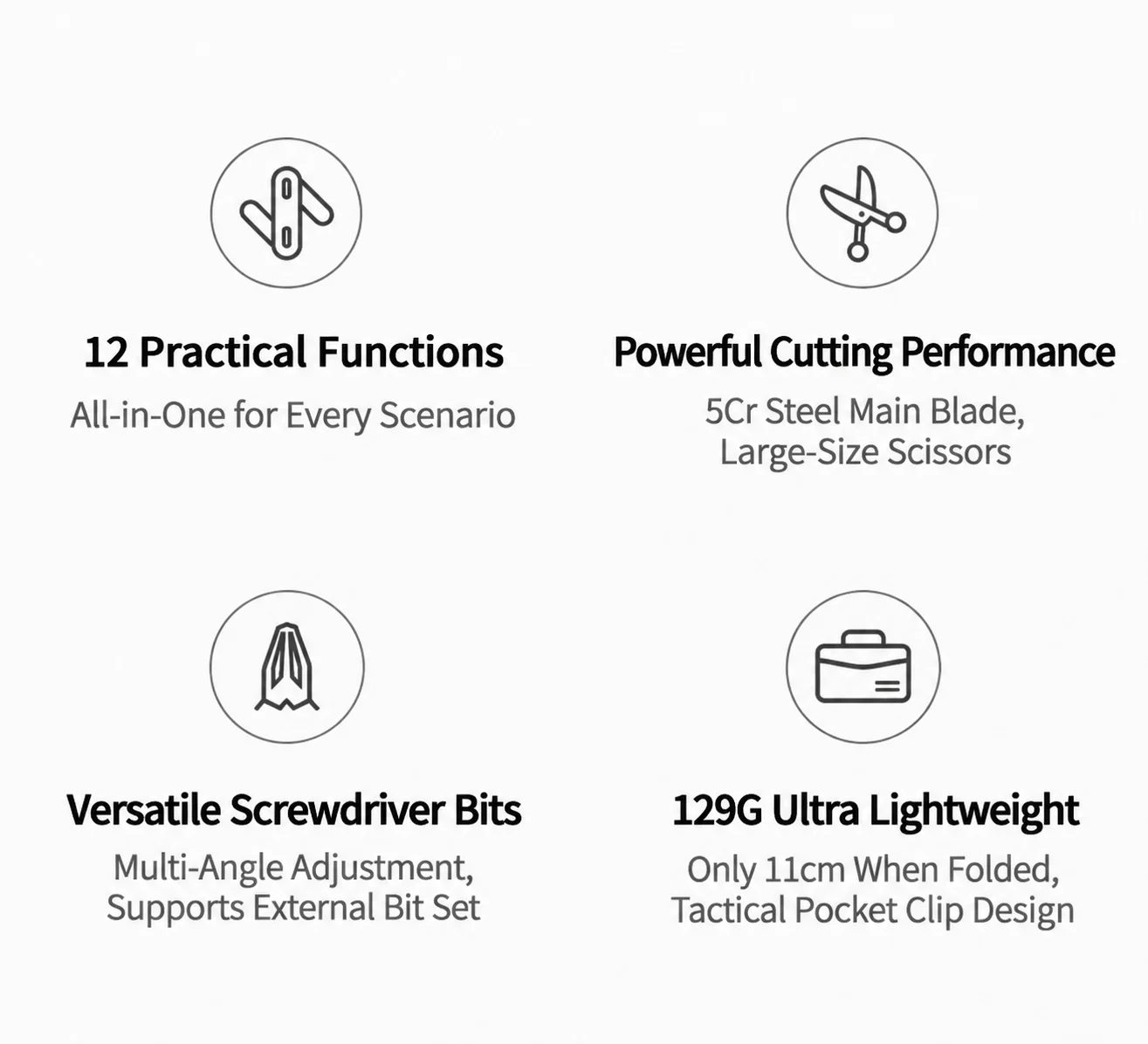 Multifunctional EDC Multi Tool Folding Outdoor Survival Tool Camping Gear with Glass Breaker Car Emergency Rescue Tool