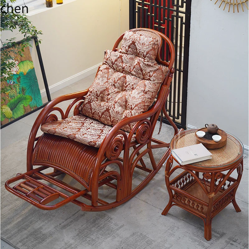 rocking chair rattan chair balcony rattan leisure garden chair home living room recliner