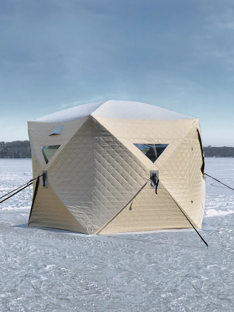 Cotton tent winter fishing for warmth and anti cold ice fishing, thickened windproof outdoor camping equipment