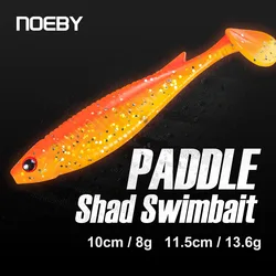 NOEBY 10 см, 8 г, 11,5 см, 13,6 г, мягкий искусственный джиггинг-воблер, лопастной хвост, привод, искусственная свимбейт, приманка для щуки