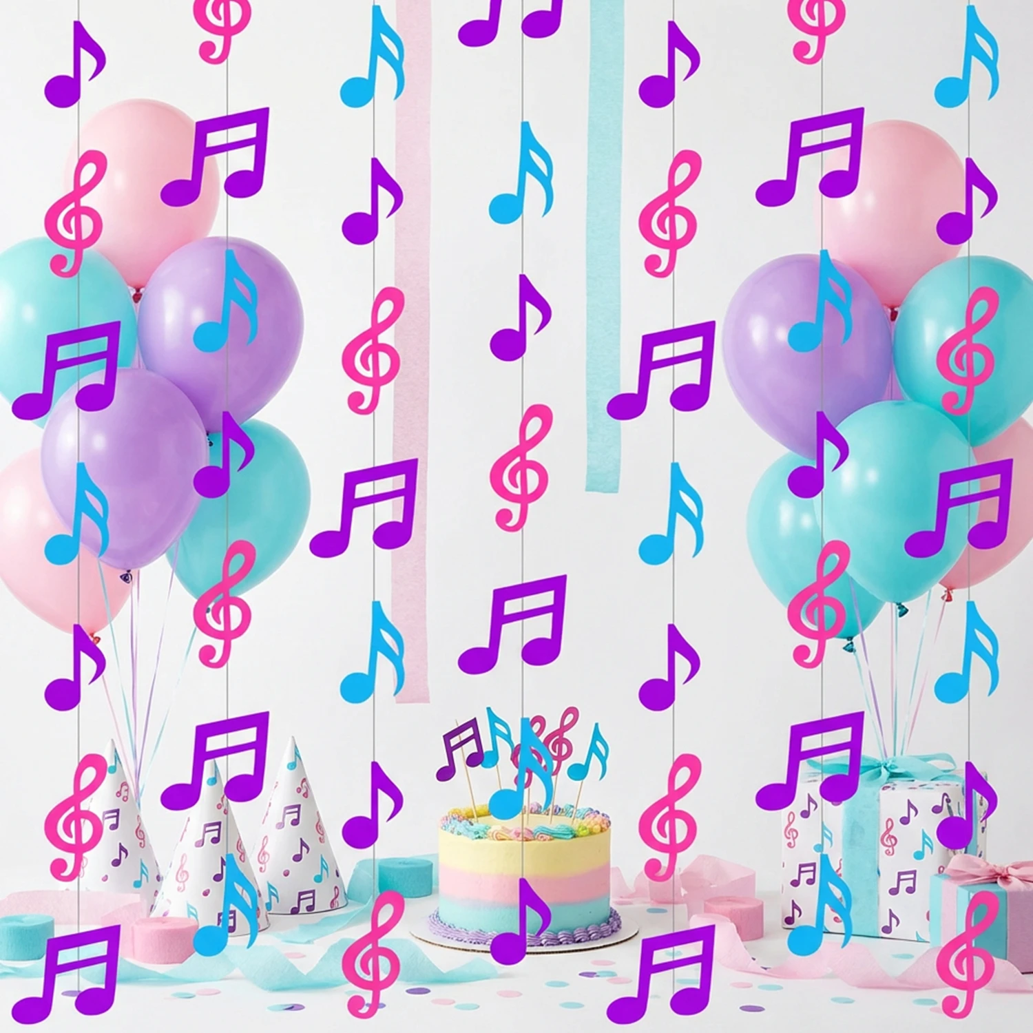 3M Lila K-Pop Musik Party Papierblumen Girlande Geburtstag Hochzeit Disco Stern Papiergirlande Geschlechtsoffenbarung Deckendekoration – Detail 1