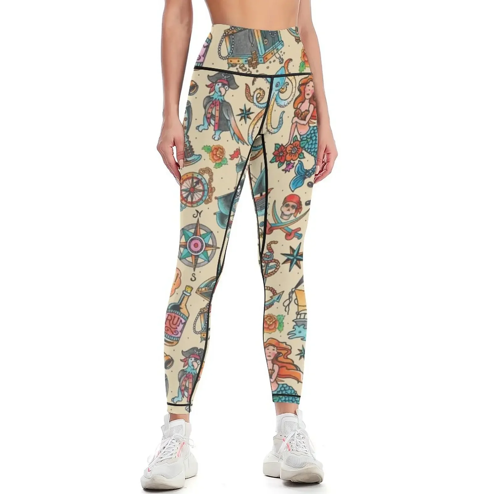 

Ship Ahoy! Leggings for physical sporty woman gym workout clothes for sportswear gym Womens Leggings