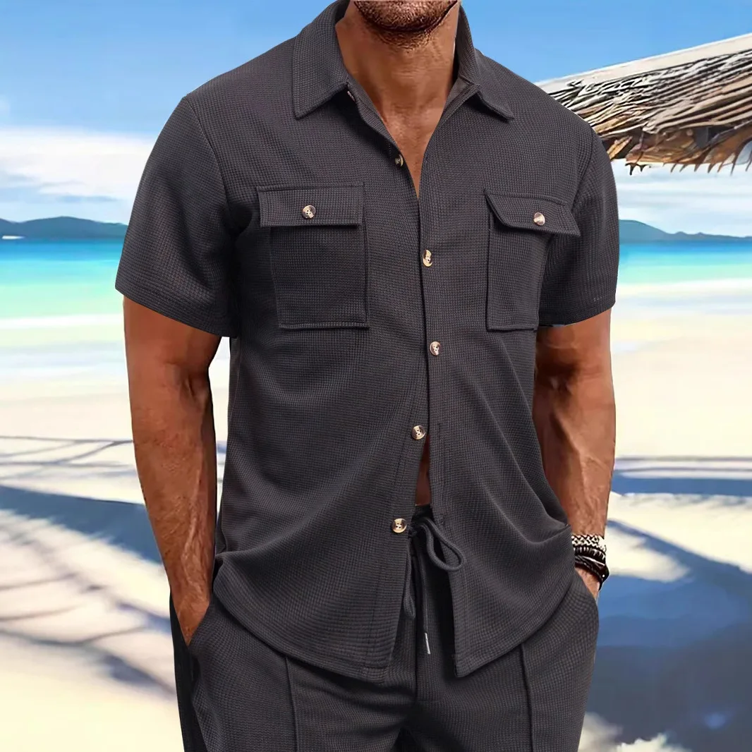 جديد 2025 سترة ort Sve للرجال irt كاجوال لون نقي ربيعي من جلد البولي يوريثان تصميم سهل الارتداء قابل للتشوه #2