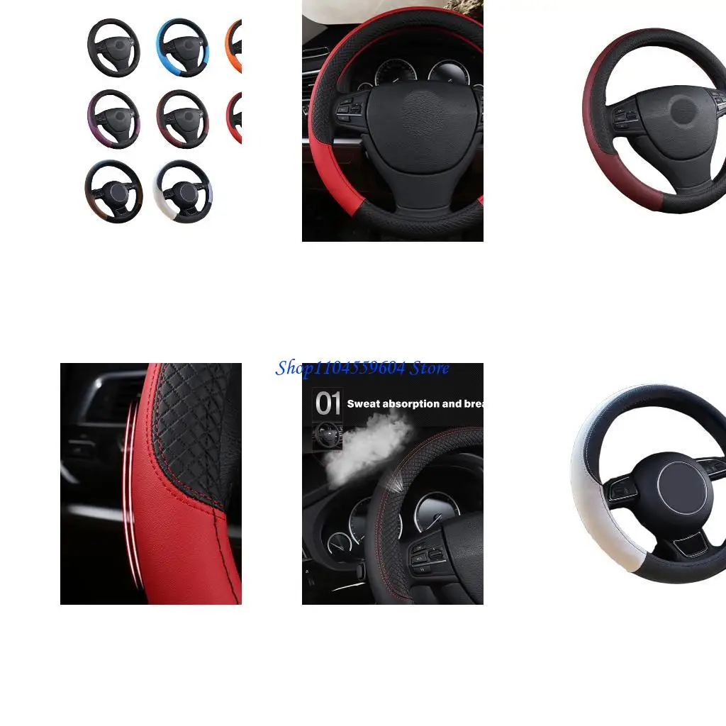 

12QM AntiSlip рулевого колеса Универсальный дизайн с мягкой кожаной кожаной рукой для безопасного вождения
