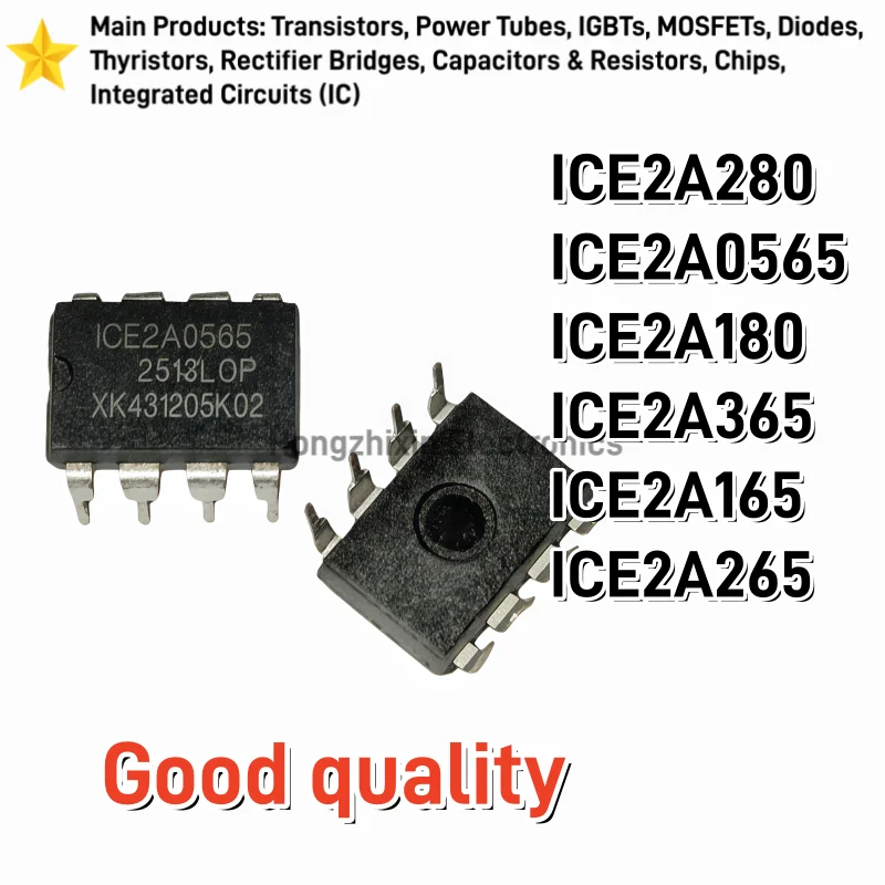 10PCS NEW ICE2A280 ICE2A0565 ICE2A180 ICE2A365 ICE2A165 ICE2A265 DIP LCD power management chip