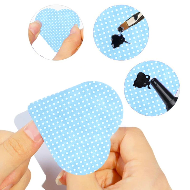 200pcs Lint Free Paper Cotton Pad Eyelash Extension Glue Remover Napkins Lash Grafting Cleaning Glue Mouth Wipe Makeup Tools