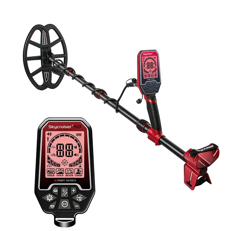 Tianxun S13 Detector de oro 3d Dispositivo de caza del tesoro subterráneo de alta precisión Detector de metales de oro multifrecuencia de cobre plateado