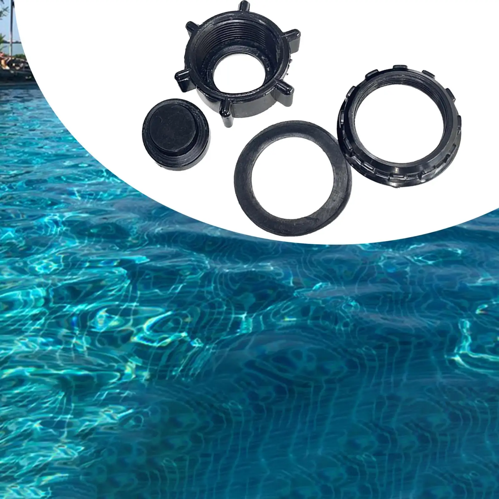 Sand Filter Drain Plug Assembly Drain Valve Water Drain Set Replacements for Hot Tub SPA Swimming Pool Sand Tank Accessories